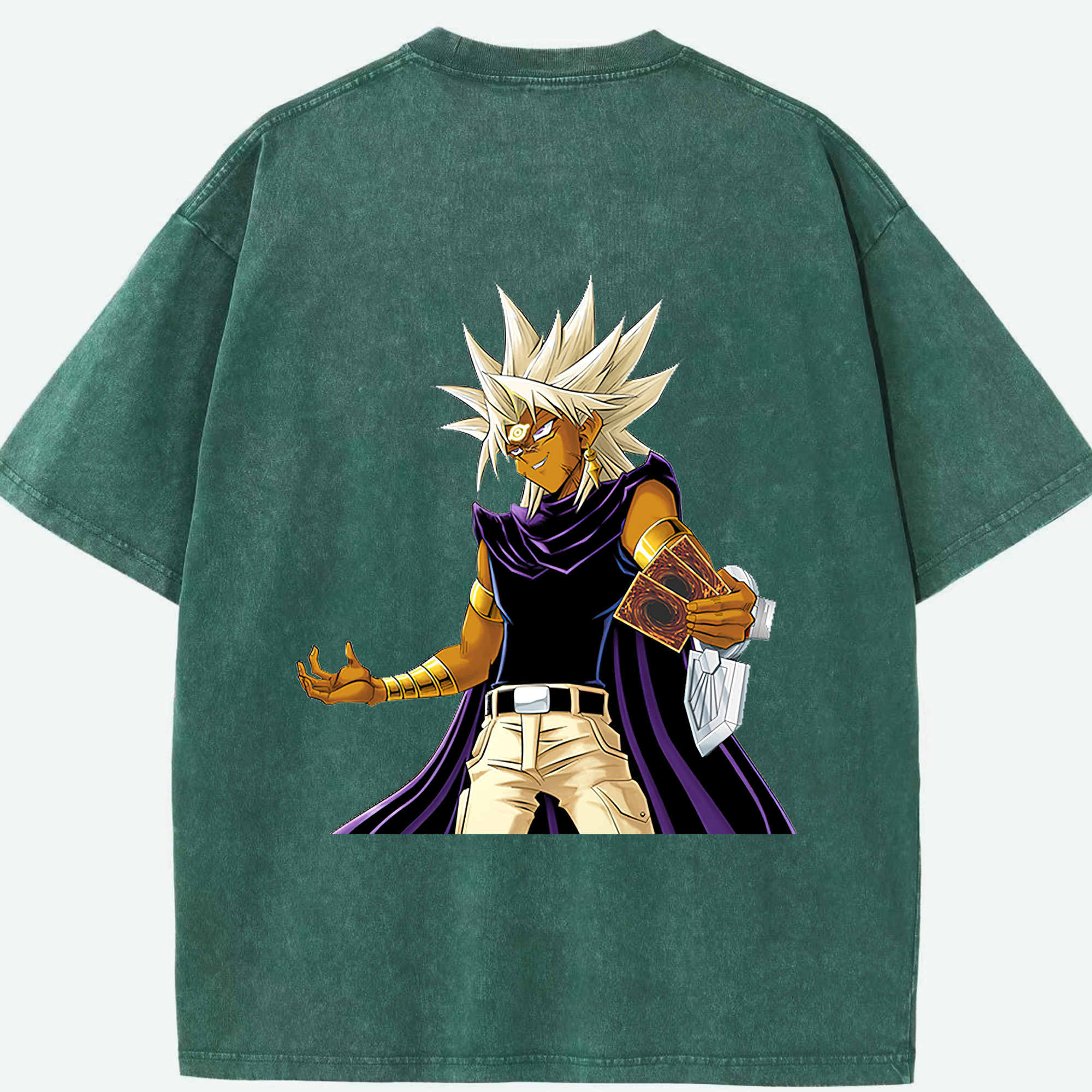 （画像用） 遊☆戯☆王 Yu-Gi-Oh! 綿100% ヴィンテージ風 半袖Tシャツ（背面プリント）